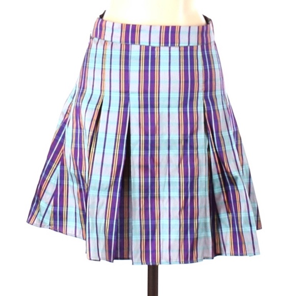 NEW Revolve X LPA Plaid, Pleated A-Line Skirt - Picture 2 of 2